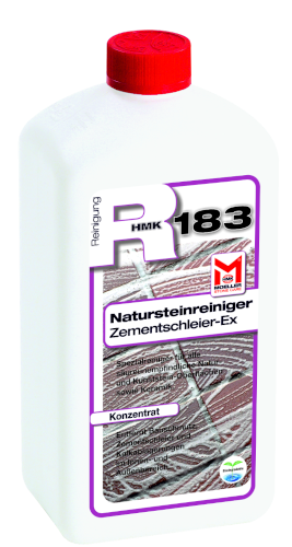 HMK R183 Natursteinreiniger - Zementschleier-Ex. Der Spezialreiniger ist für alle säureempfindlichen Natursteine wie auch Keramik geeignet. Neben Zementschleier wird auch Bauschmutz und Kalkablagerungen entfernt.