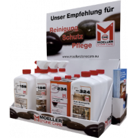 Thekenständer - mini: Kleiner Thekenständer für bis zu 12 Produkte mit Flyerhalterung - Fliesenleger Steinmetz Zubehör: Thekenständer - mini / Umsatzträger "verkauft von allein". attraktives Design. geringer Platzbedarf. leicht aufzubauen.